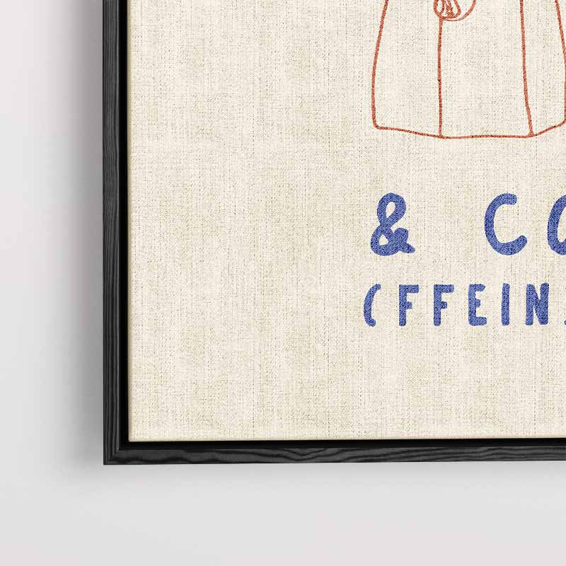 Eenvoudige Koffie Charme – modern portret kunstwerk van WallArtistic