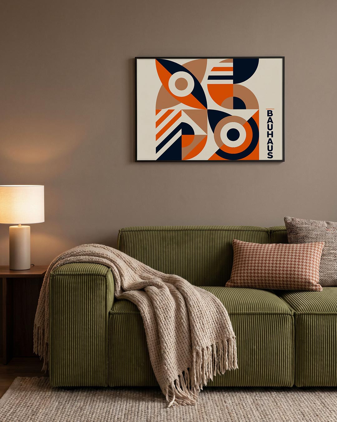 Vormen en vlakkenspel – geometrische Bauhaus poster in liggend formaat
