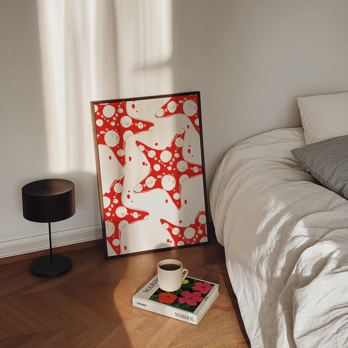 Speelse Sterren Vlekken – staande dieren wanddecoratie van WallArtistic
