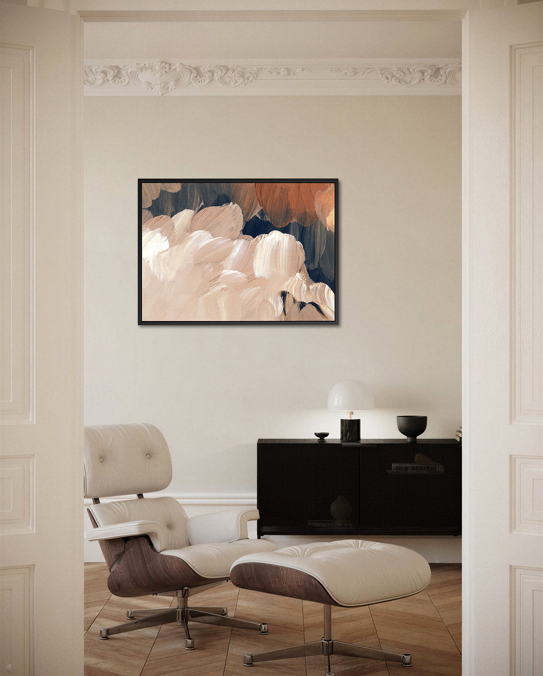 Organische borstels – Beige – liggende wanddecoratie