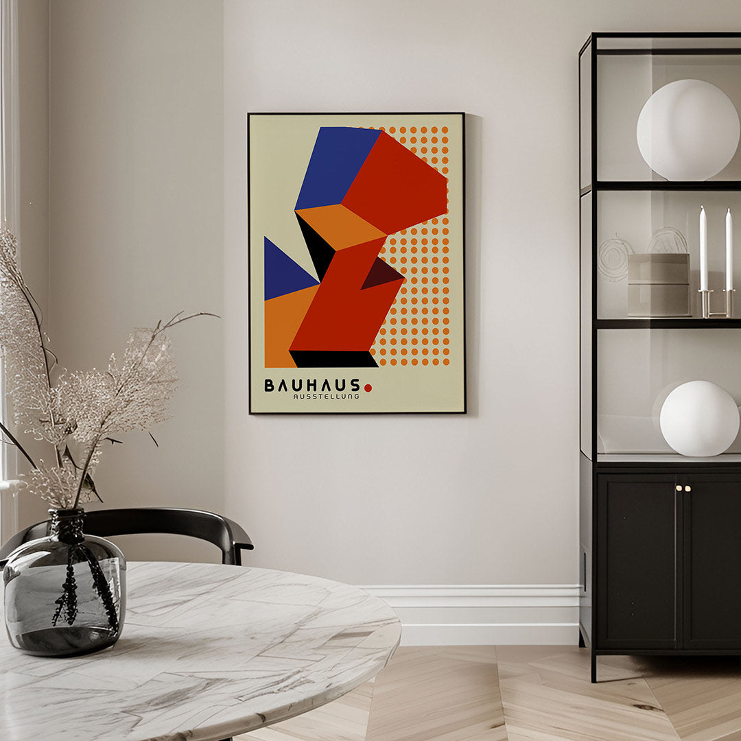 Vorm en kleur – geometrische Bauhaus poster in staand formaat