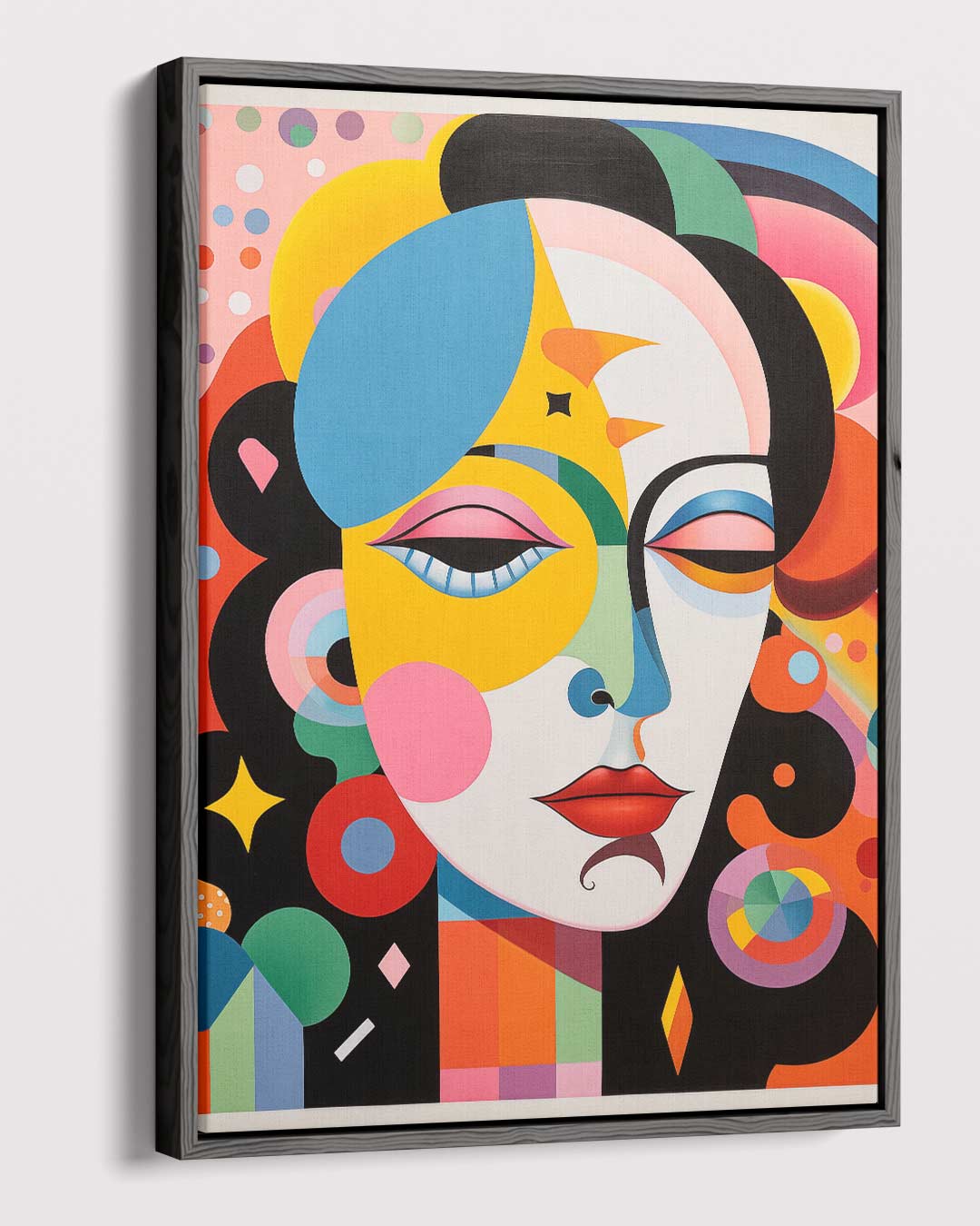 Kleurrijke Dromenportret – canvas wanddecoratie in portret formaat