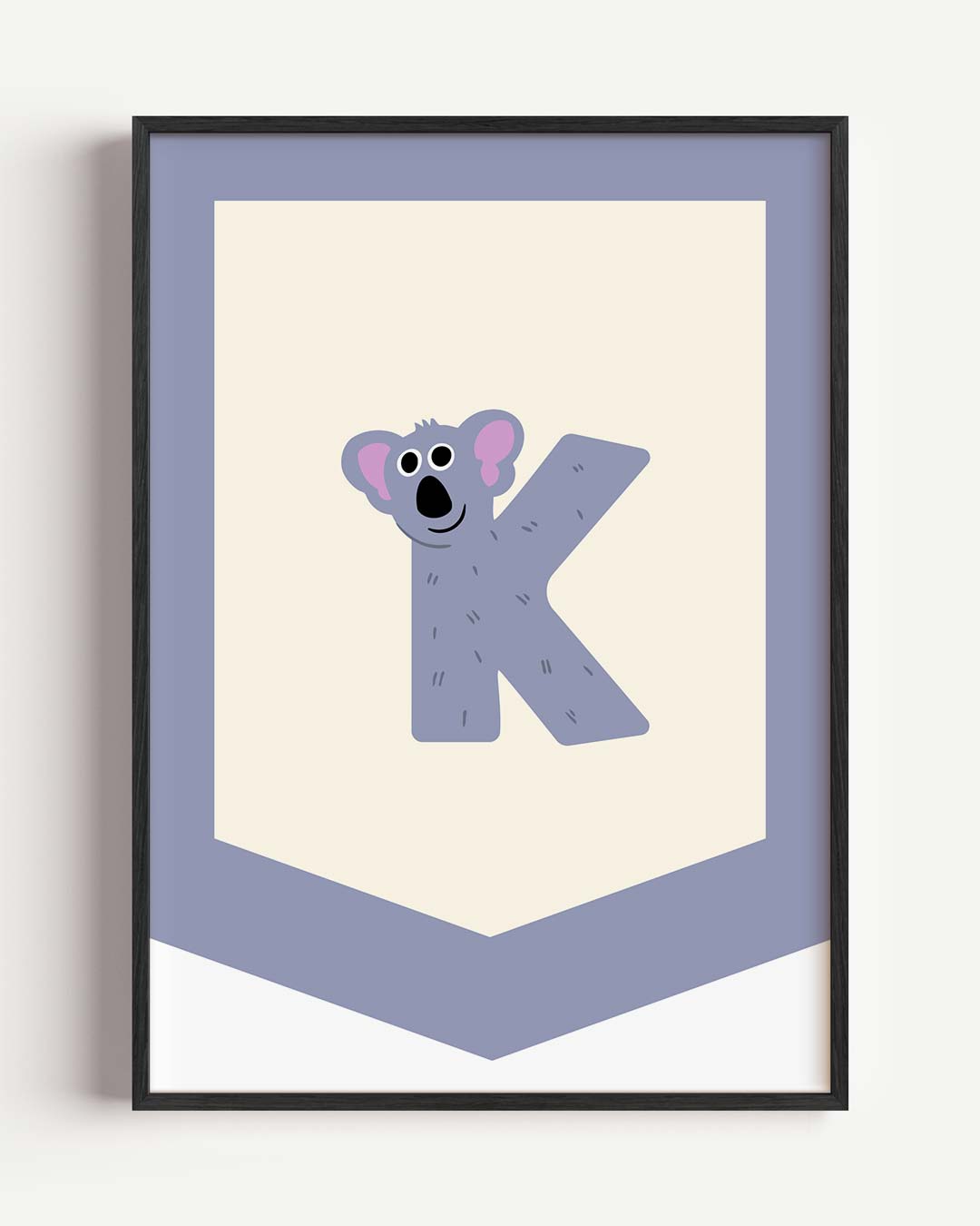Vrolijke Koala Kinderkamerposter – kids portret poster als wanddecoratie