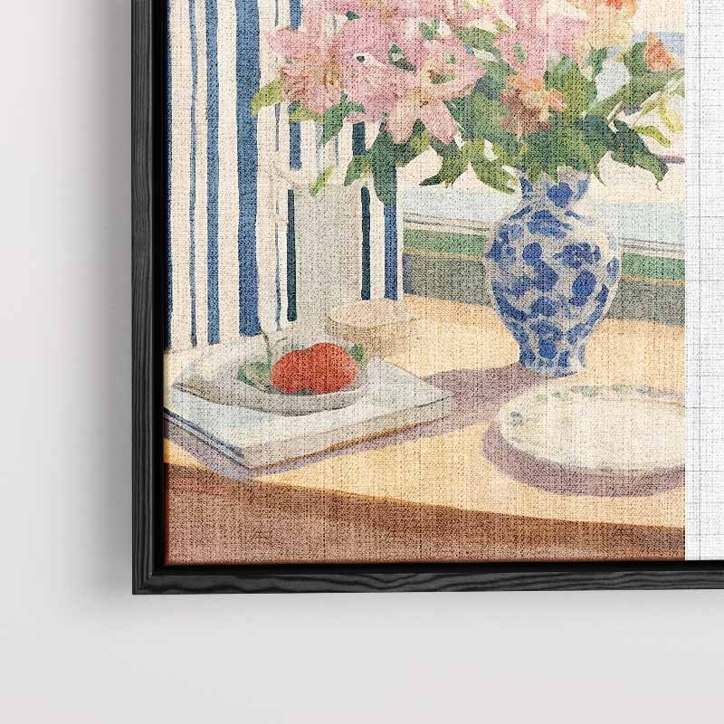 Zomers Tafereel met Bloemen en Tomaten – staand kunstwerk voor modern interieur