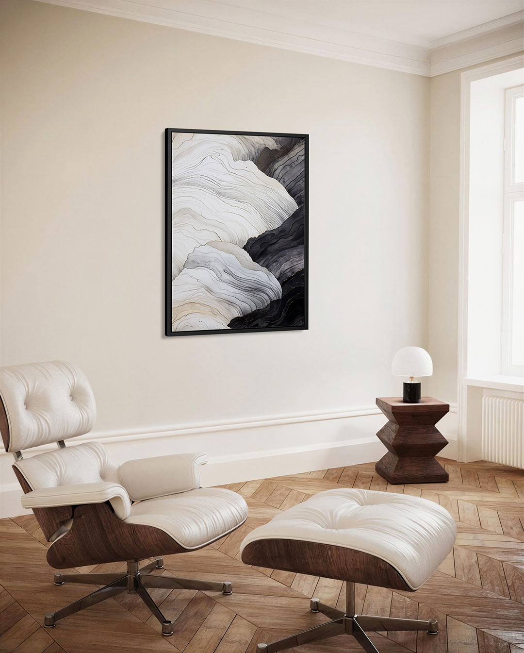 Organische lijnen – staand wanddecoratie kunstwerk