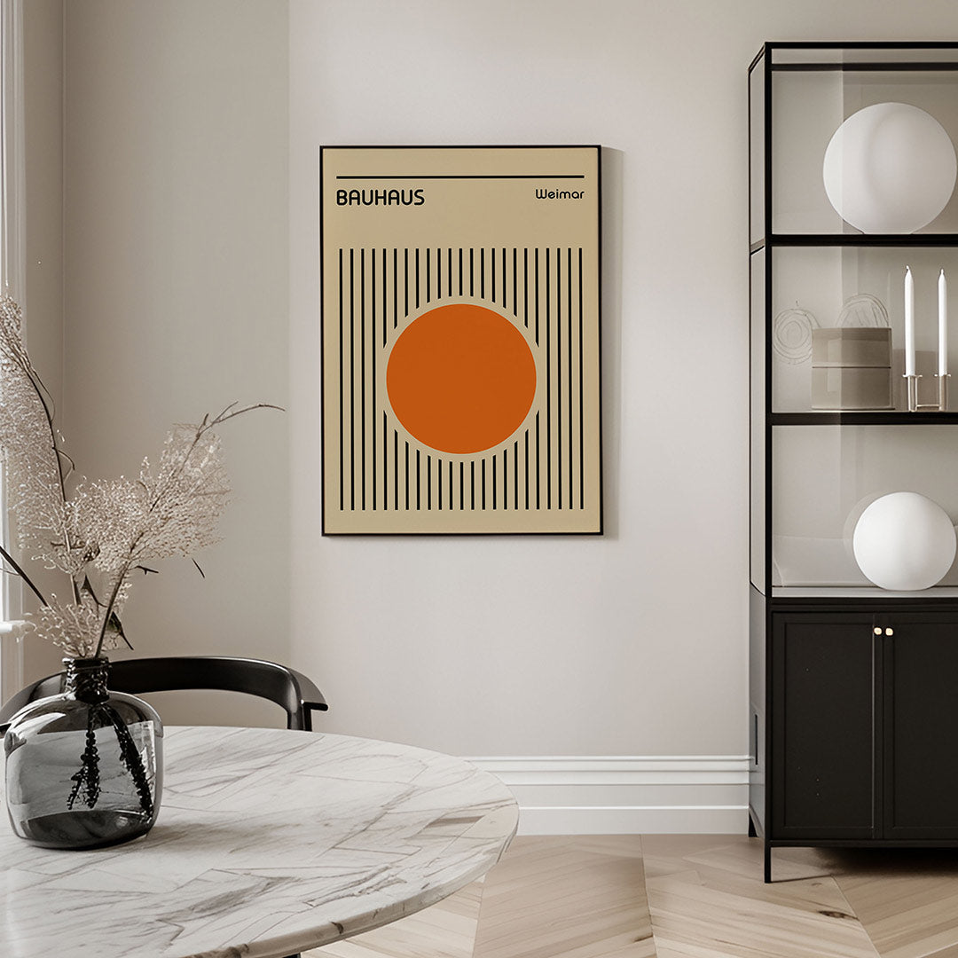 Vorm en lijnen – geometrische Bauhaus poster in staand formaat