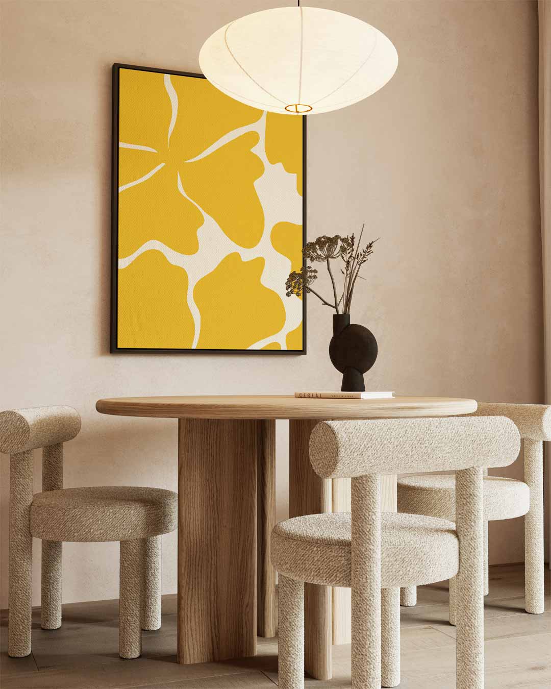 Zonnige Bloemenpracht – staande wandkunst voor woonkamer of interieur