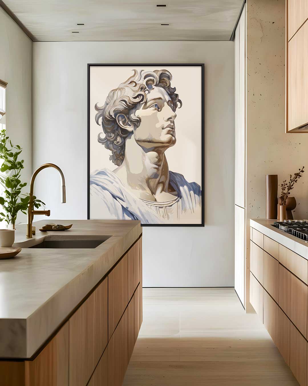 Klassieke Buste Portret – modern portret kunstwerk van WallArtistic