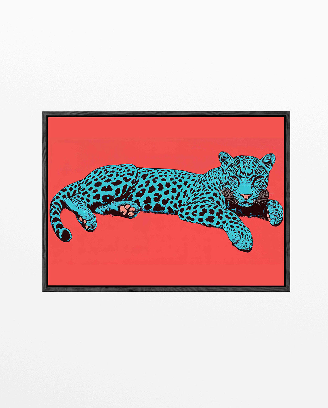 Levendige luipaard – liggend wanddecoratie kunstwerk
