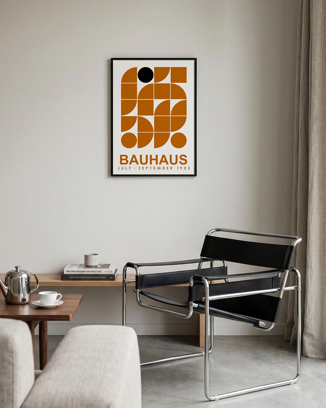 – geometrische Bauhaus poster in staand formaat