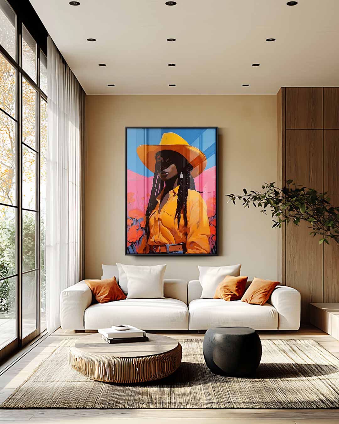 Vrouw in de Velden – staand kunstwerk voor modern interieur