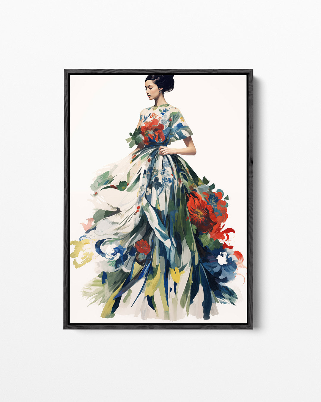 Vloeiende bloemenpracht – staand wanddecoratie kunstwerk