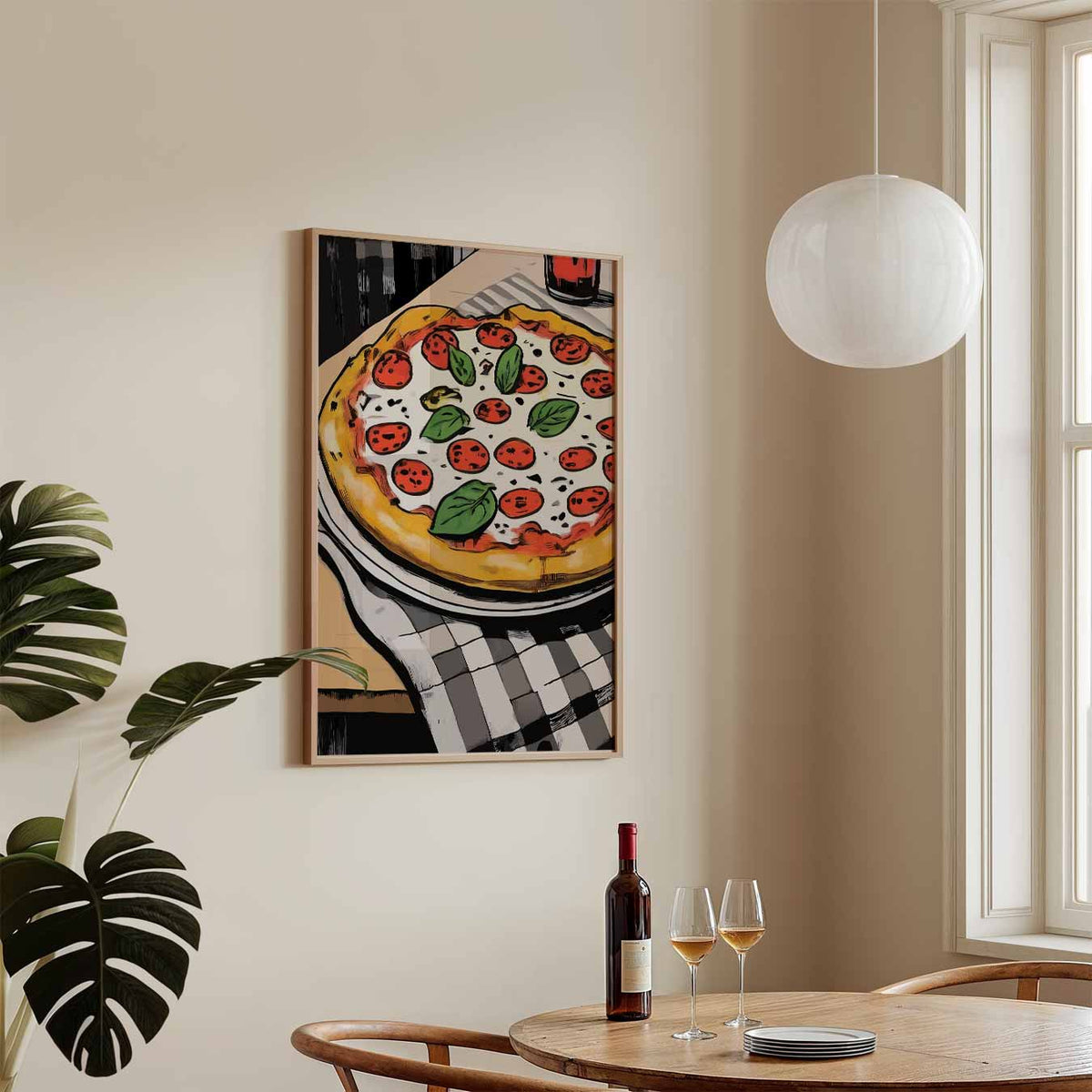 Pizza Liefde – staande keuken wanddecoratie van WallArtistic
