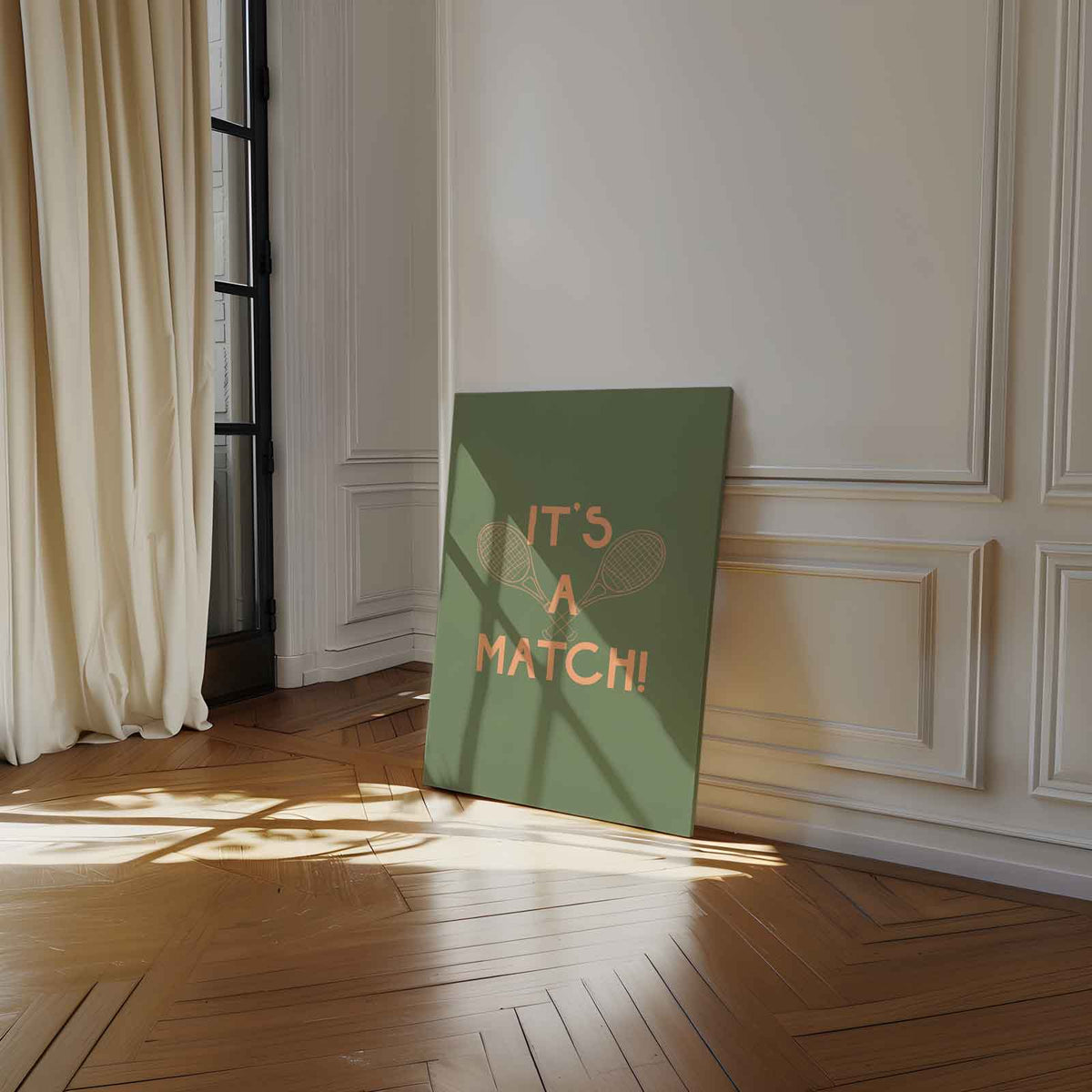 It's a Match Tennis – dibond wanddecoratie in staand formaat
