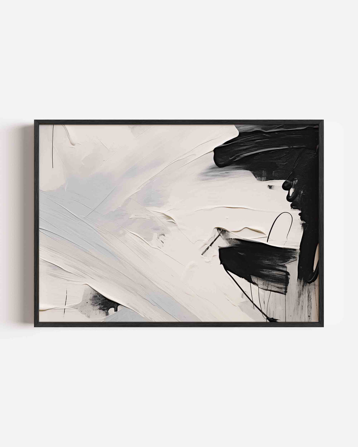 Abstracte zwart wit – kleurrijke abstracte landscape poster als wanddecoratie