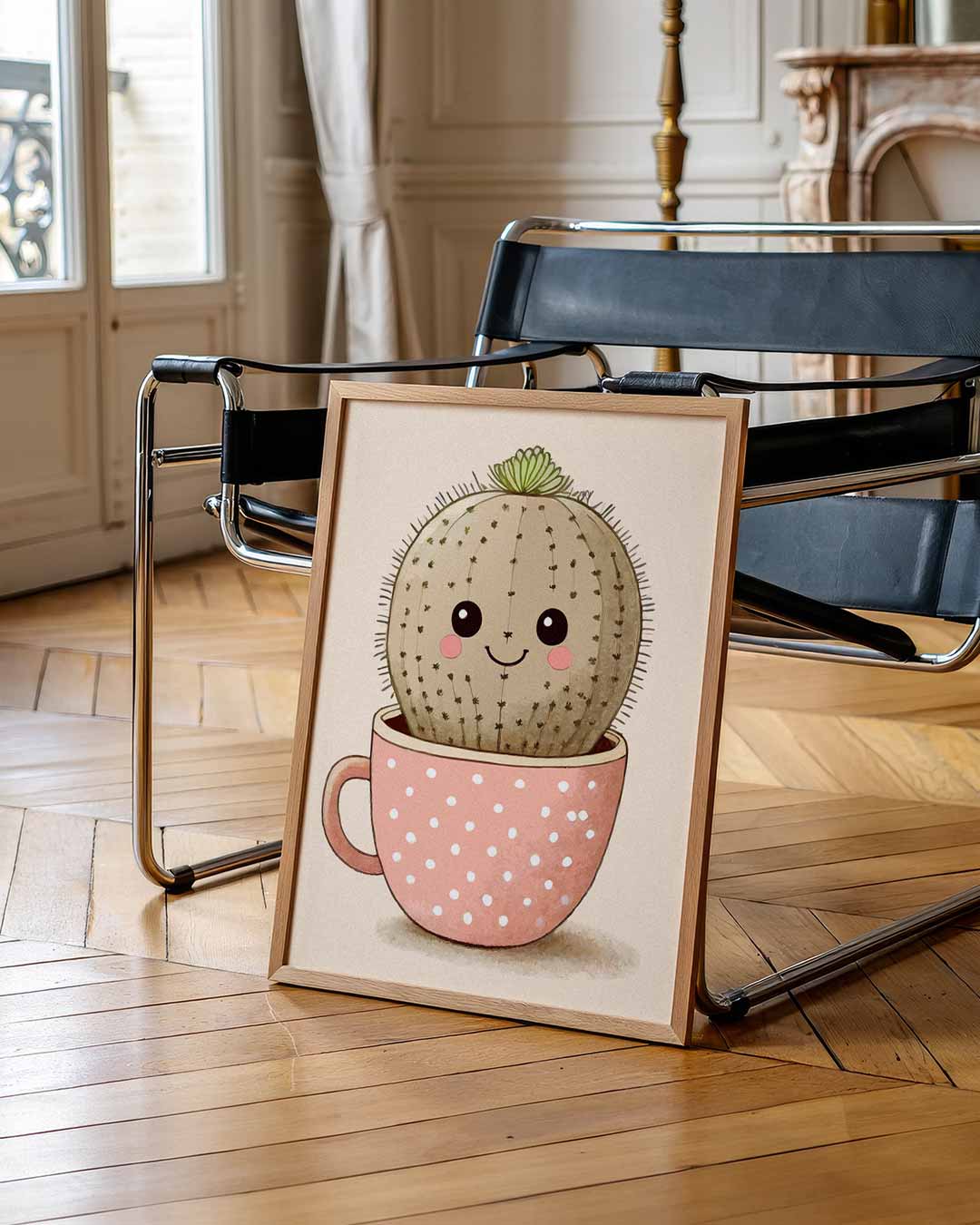 Schattige Cactus – urban poster in staand formaat