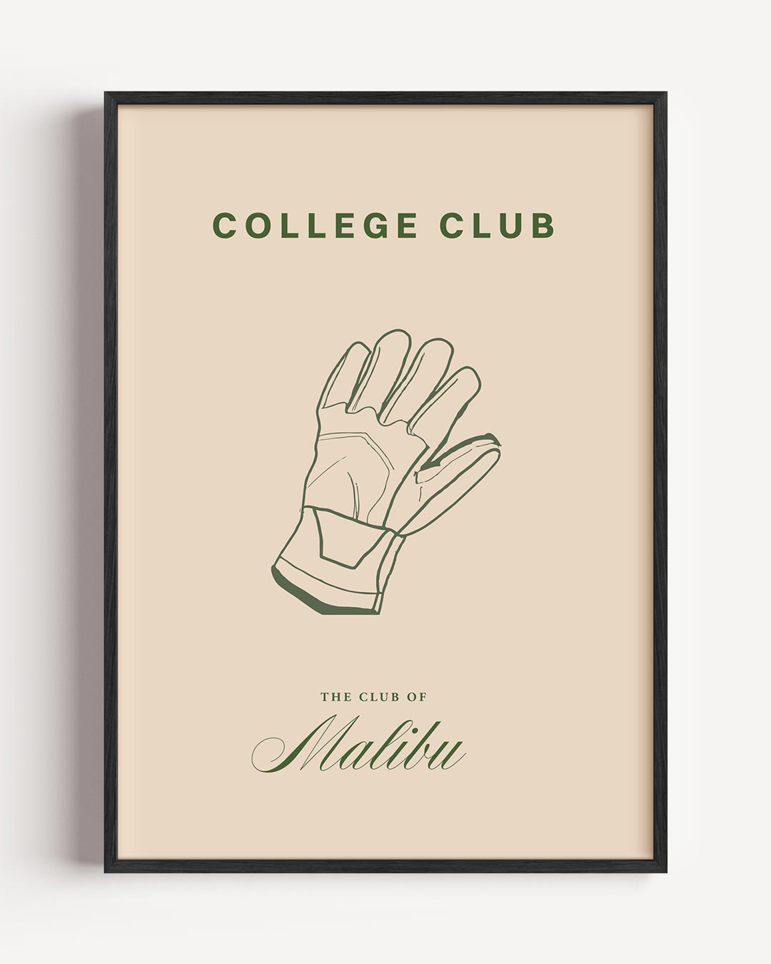 College Club Malibu – College Club portret poster als wanddecoratie