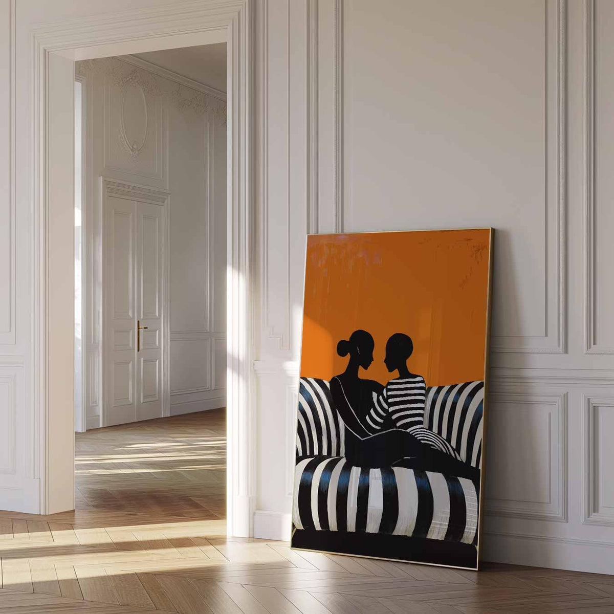 Stijlvolle Silhouetten – zomer poster als frisse staande wanddecoratie