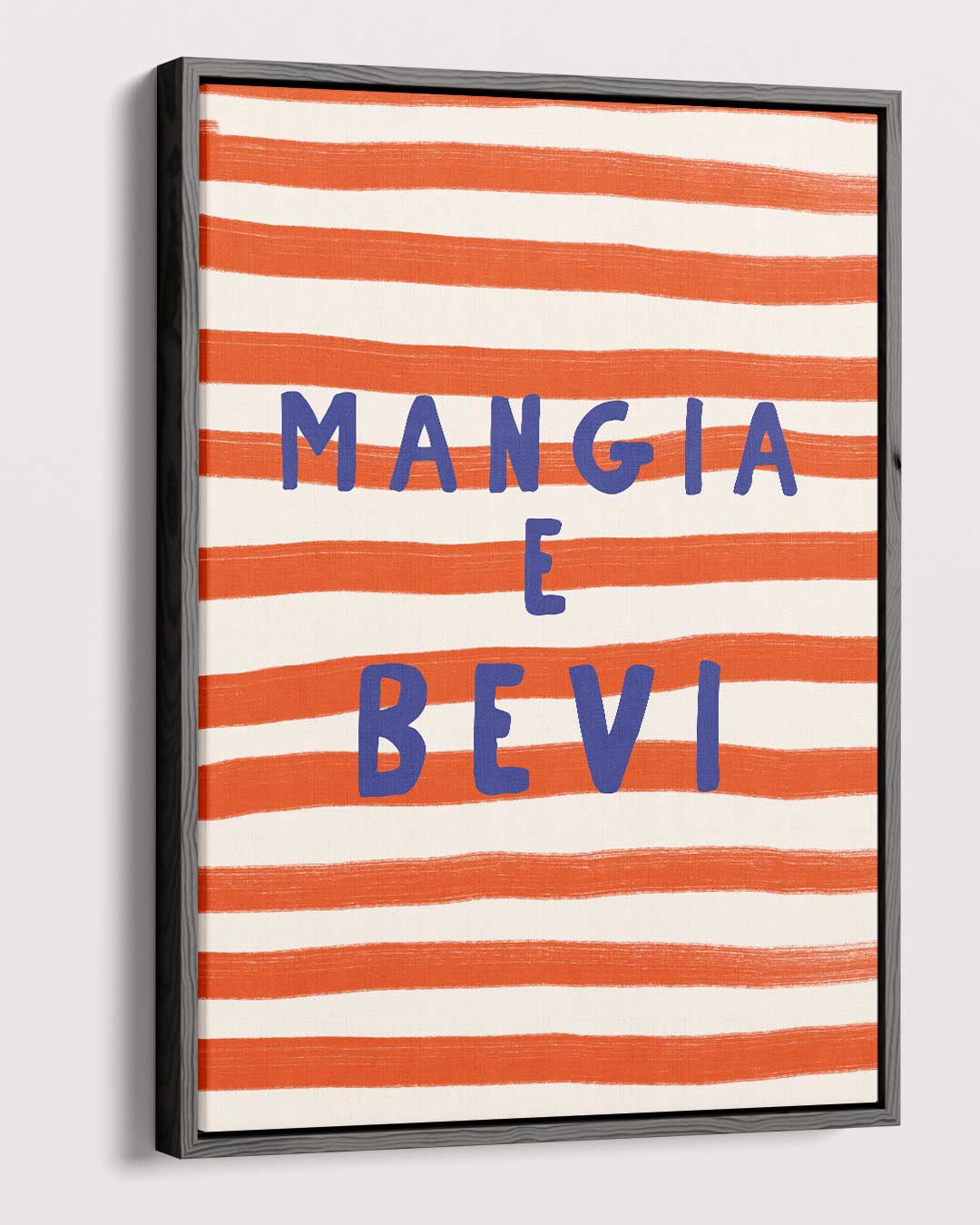 Mangia e Bevi – canvas wanddecoratie in portret formaat