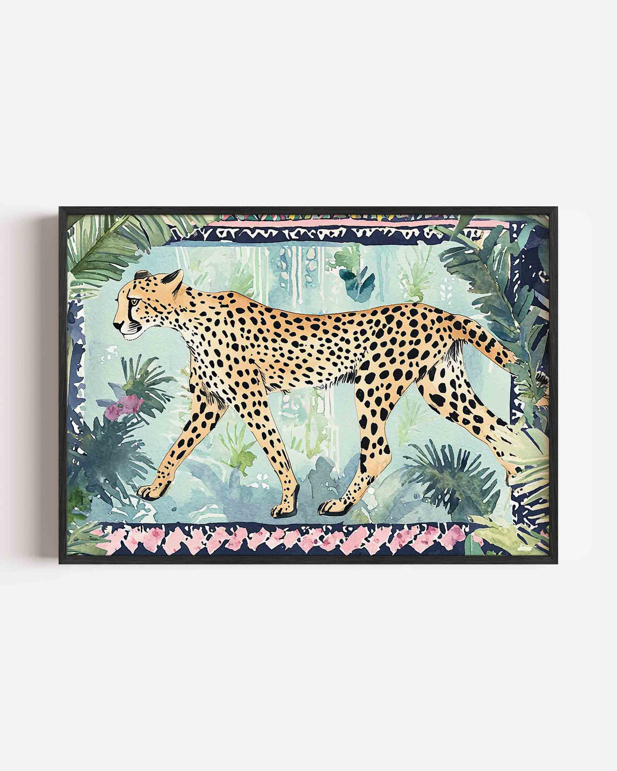 Luipaard in jungle – dieren landscape poster als wanddecoratie