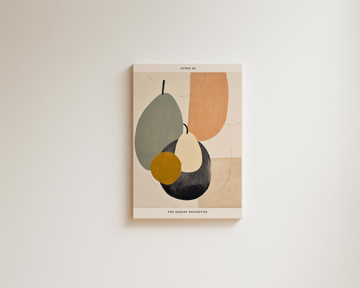 Abstracte Tuinvorm Studie 05 – kunstwerk met zwarte baklijst