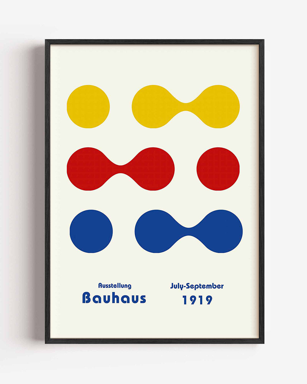 Vorm en kleur – staande Bauhaus poster als wanddecoratie