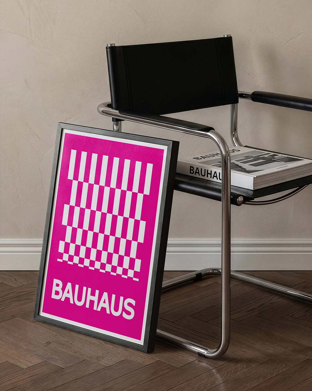 – staande Bauhaus poster voor aan de muur
