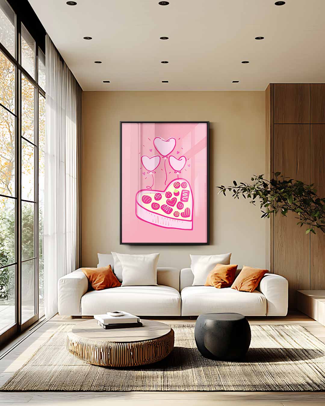 Liefdevolle Hartjes en Snoepjes – staand kunstwerk voor modern interieur