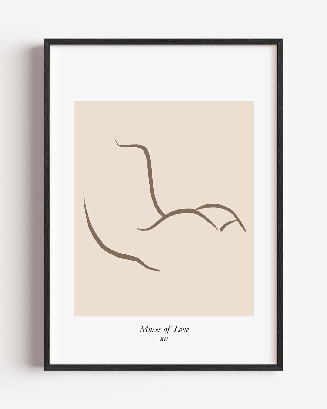 Minimalistische Sensualiteit – lijntekening portret poster als wanddecoratie