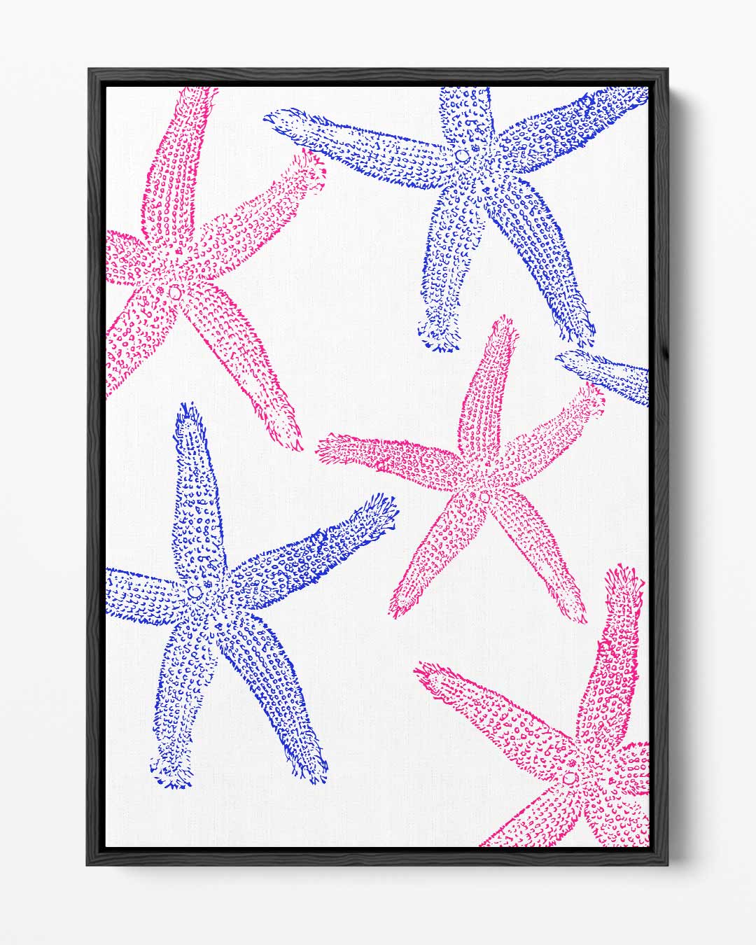 Zeesterrenfeest – portret kunstwerk als wanddecoratie