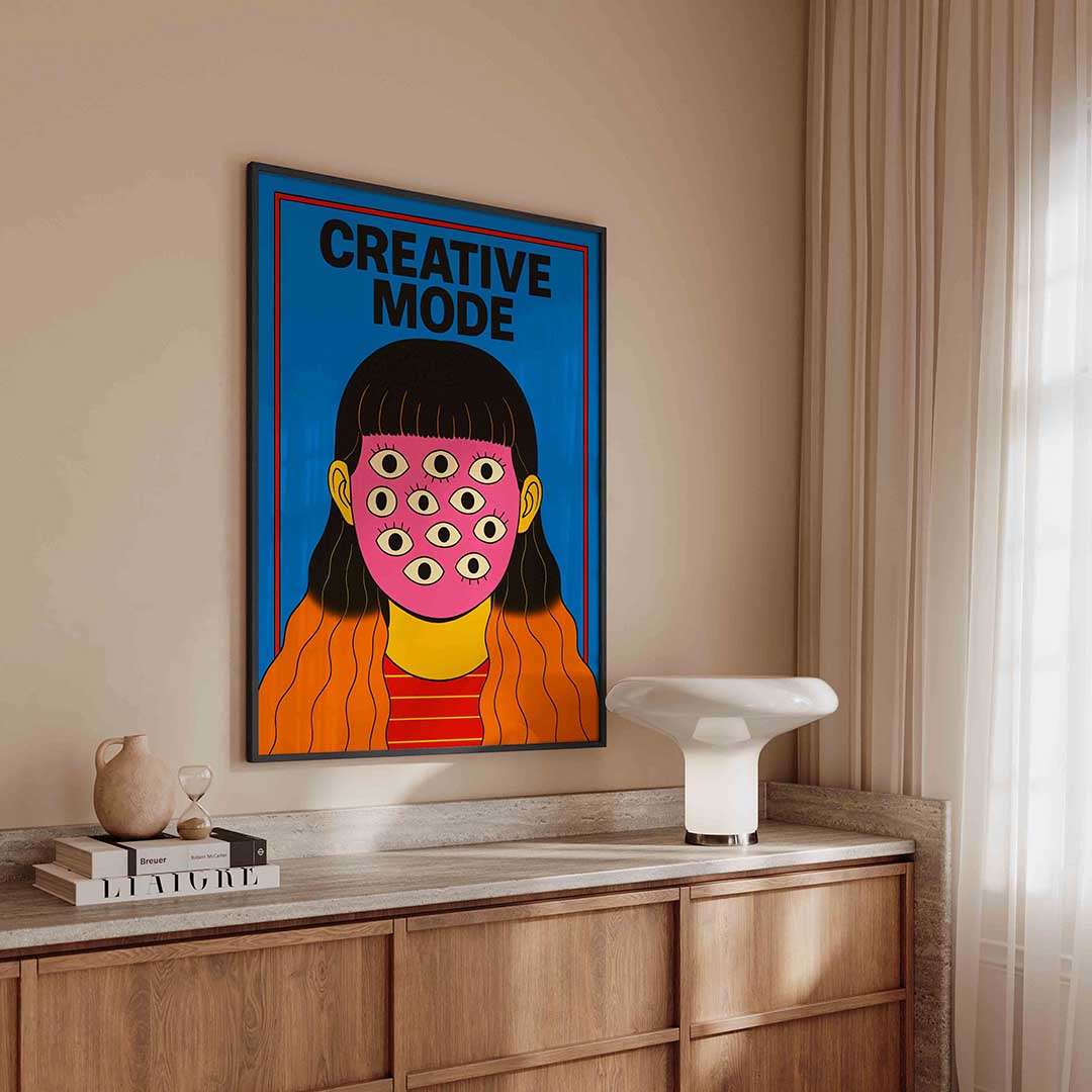 Meerdere ogen gezicht – urban poster in staand formaat