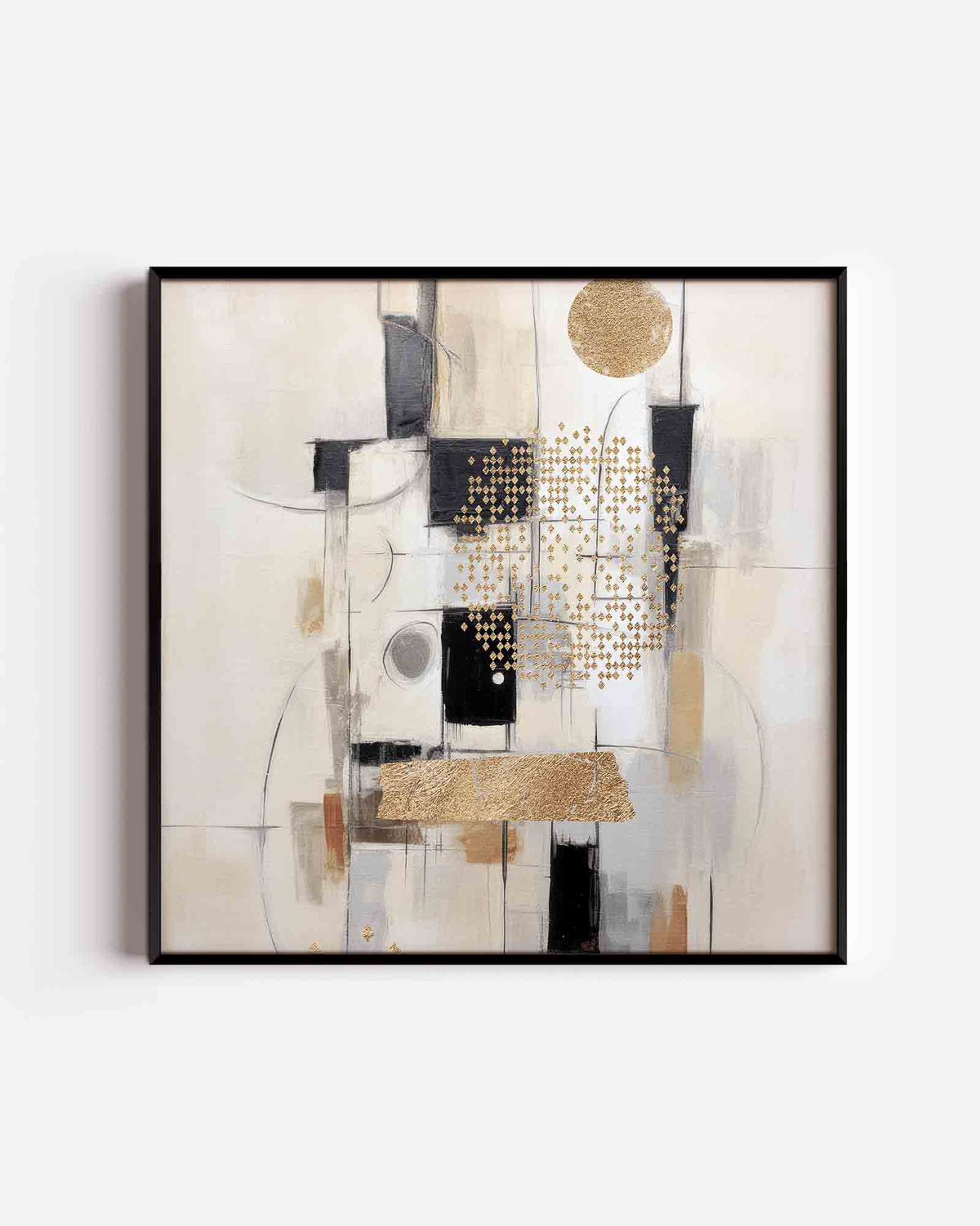 Abstracte vormen – zacht abstracte vierkante poster als wanddecoratie