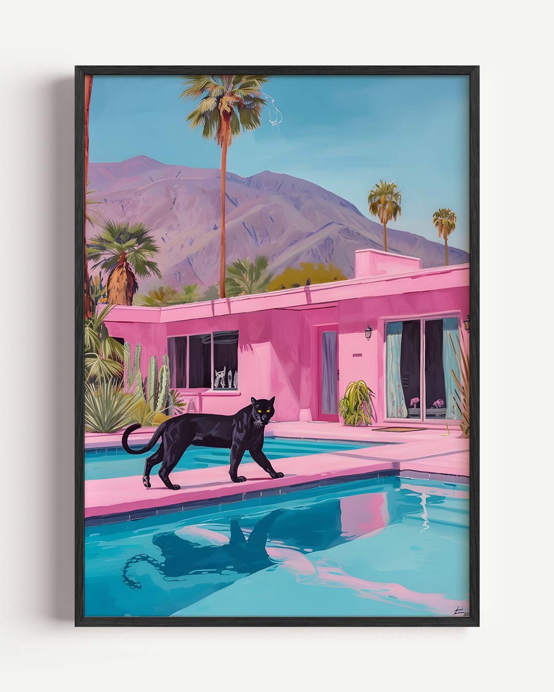 Panther Paradise – Popart en Streetart portret poster als wanddecoratie