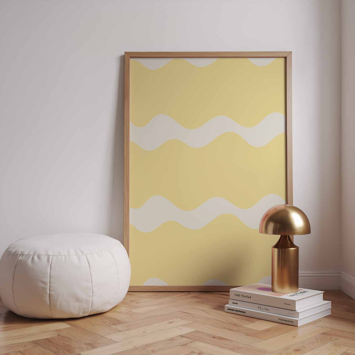Zonnestraaltjes Golfjes – staande kleurrijke abstracte wanddecoratie van WallArtistic