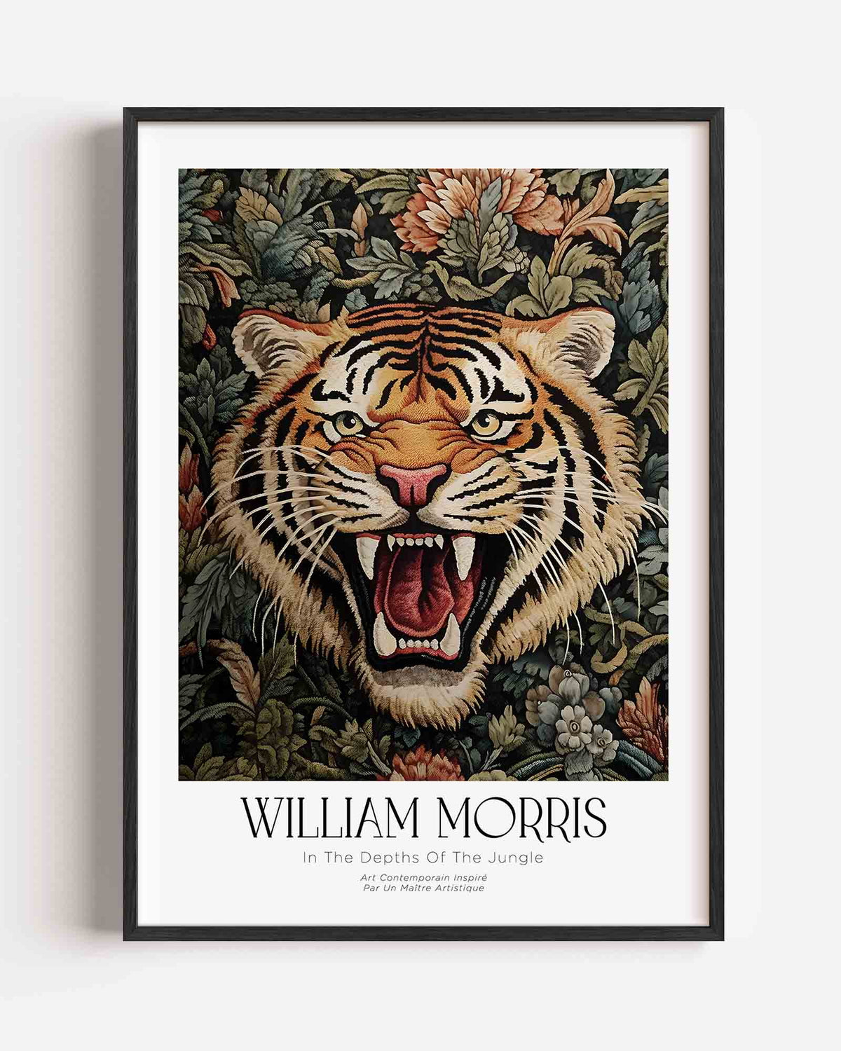 Tijger in jungle – William Morris portret poster als wanddecoratie