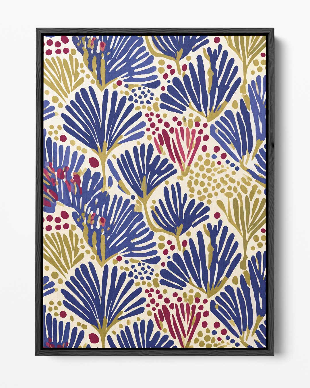 Boho bladerenpatroon – portret kunstwerk als wanddecoratie