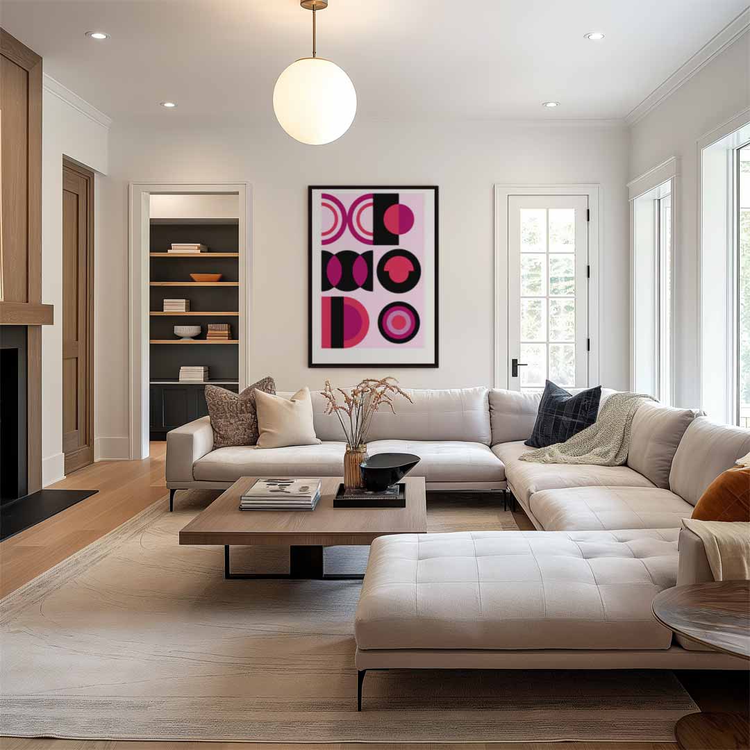 Geometrische Uitspatting – staand kunstwerk voor modern interieur