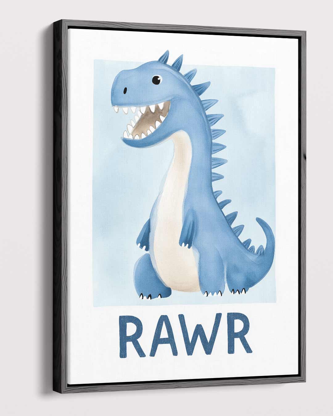 Vrolijke Dino Poster – plexiglas wanddecoratie in portret formaat