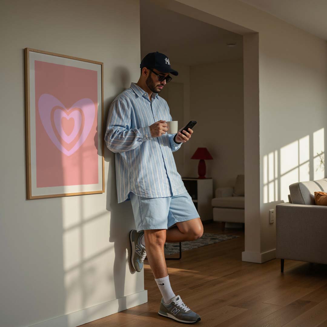Romantische Hartjes – moderne poster in staand formaat