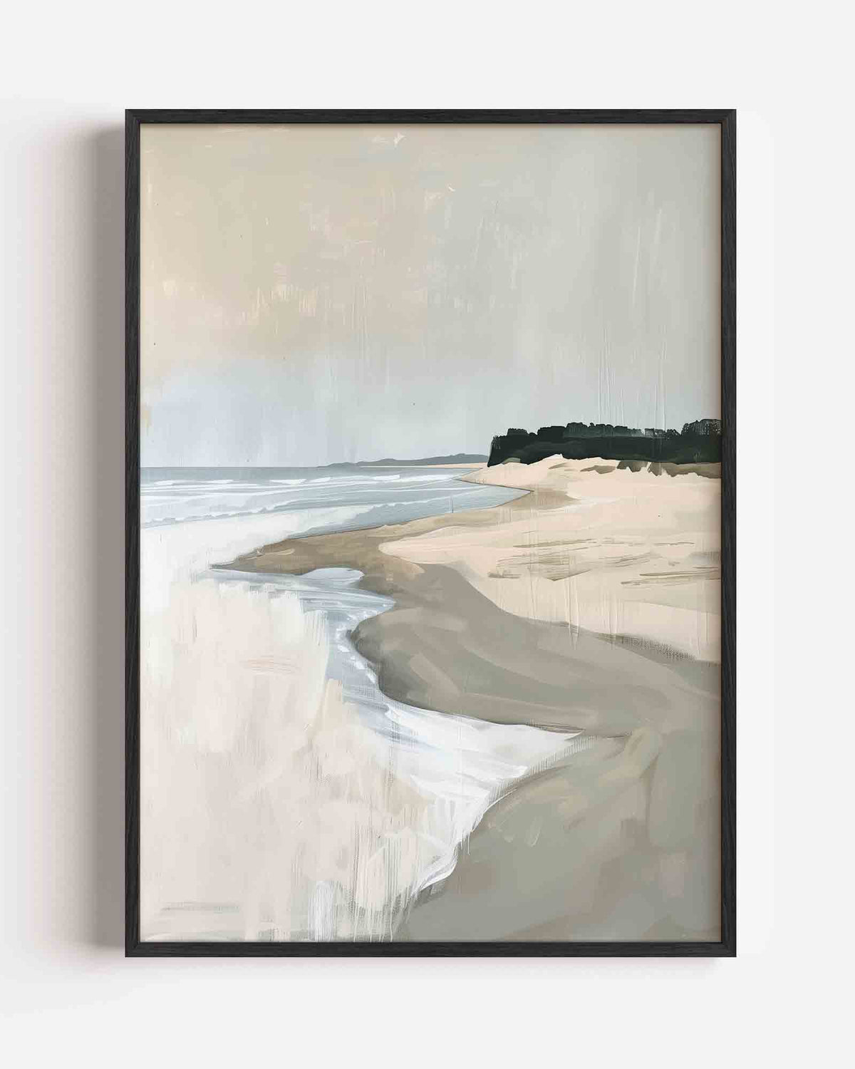 Strandlandschap – hedendaagse illustratie portret poster als wanddecoratie