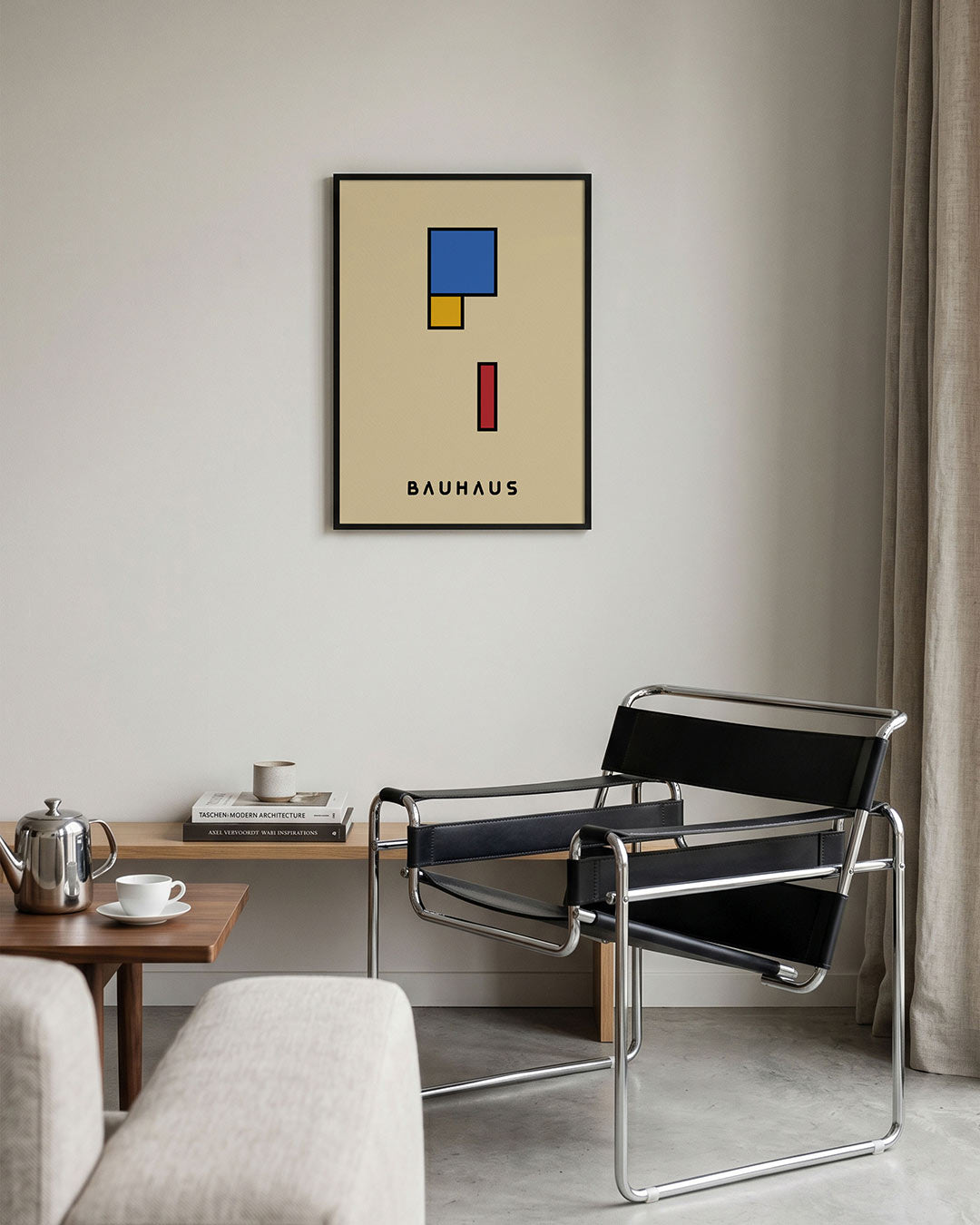 Vorm en kleur – geometrische Bauhaus poster in staand formaat