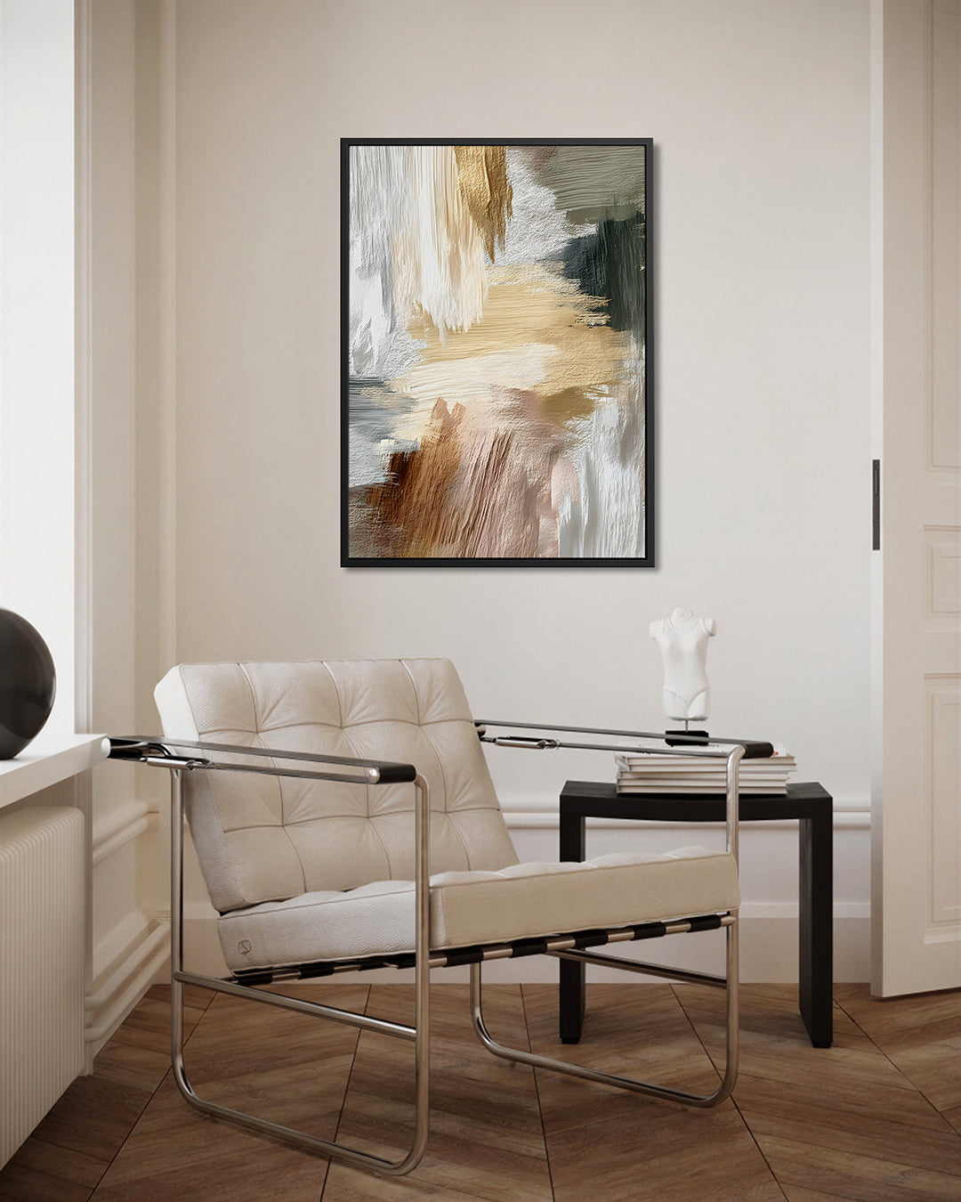 Dynamische kleurenmix – staand wanddecoratie kunstwerk