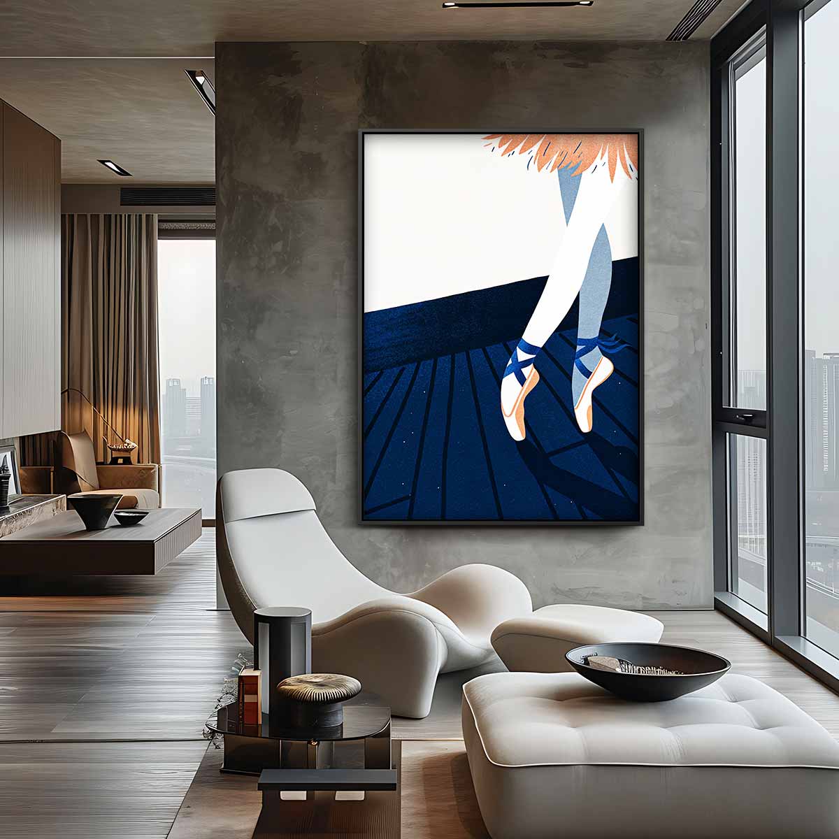 Dansende Schoonheid – canvas wanddecoratie in portret formaat