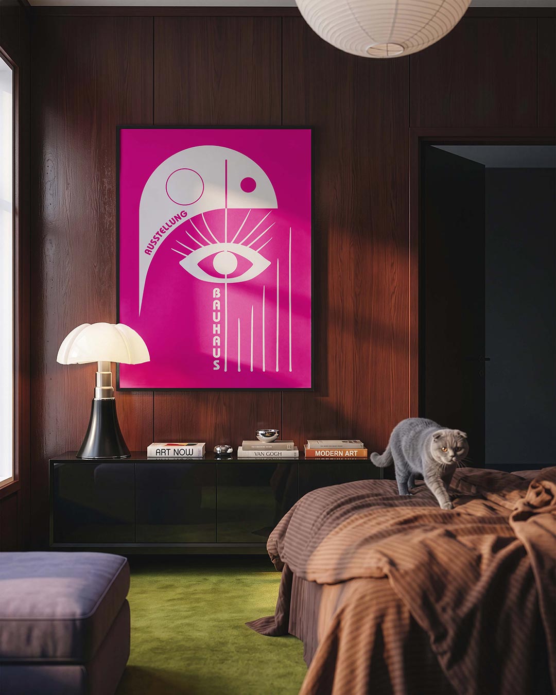 – geometrische Bauhaus poster in staand formaat