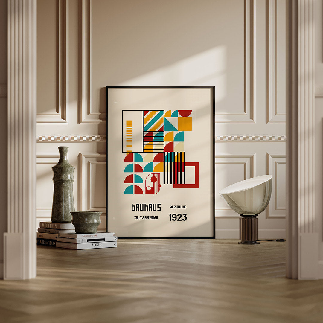 Vormen en vlakkenspel – moderne Bauhaus wandkunst als poster