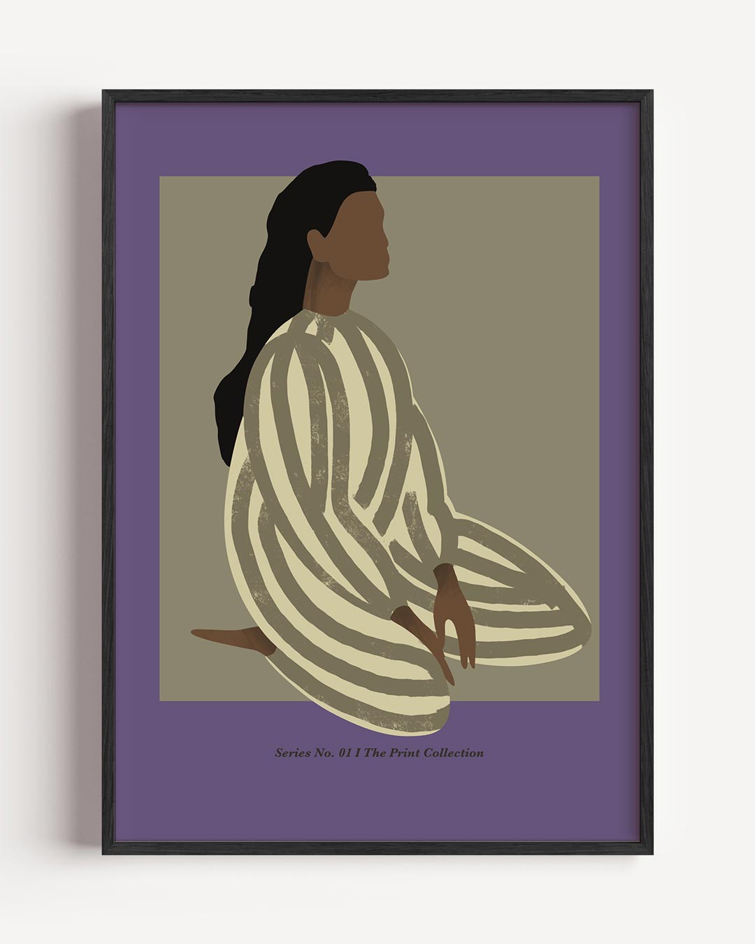 Elegante Zittende Vrouw – moderne portret poster als wanddecoratie