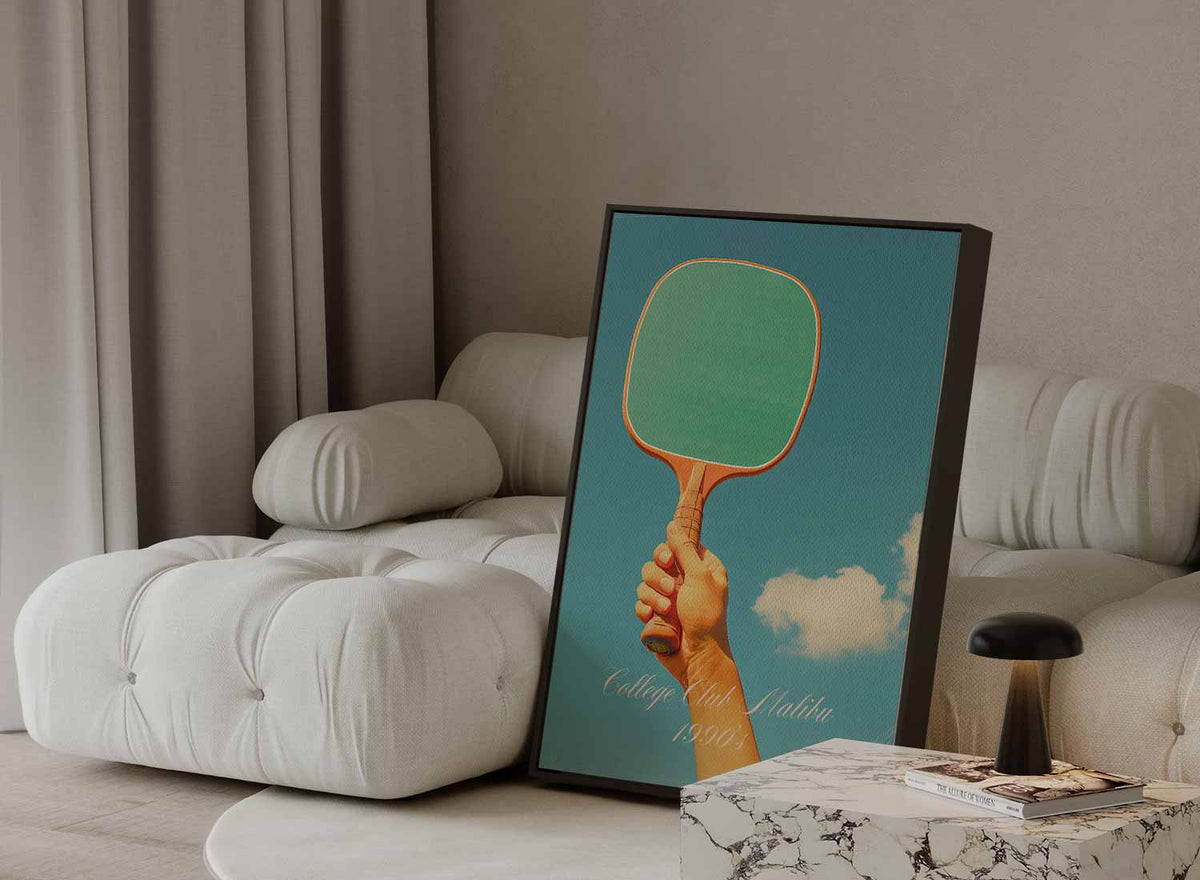 Vintage Tennis Racket – dibond kunstwerk als wanddecoratie