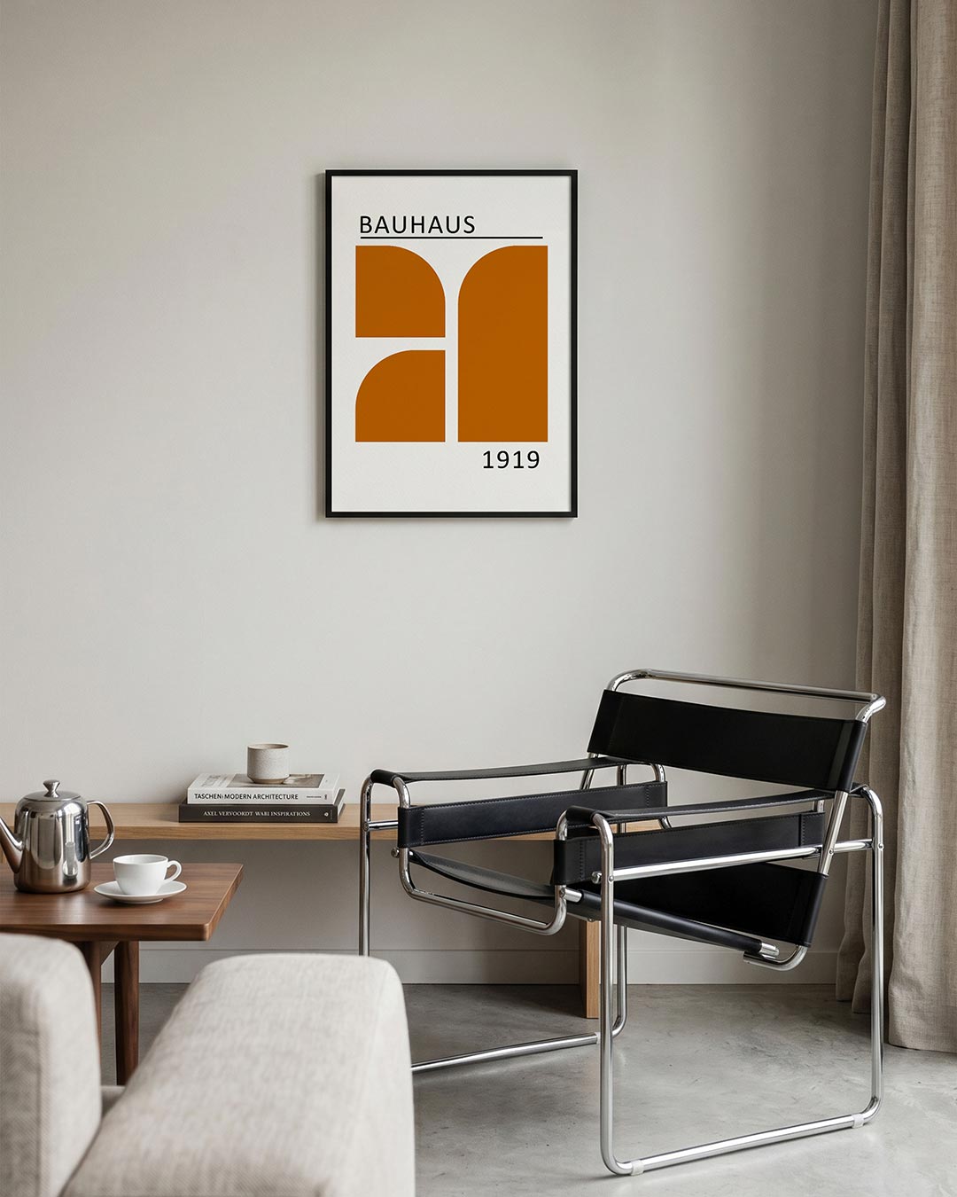 – geometrische Bauhaus poster in staand formaat