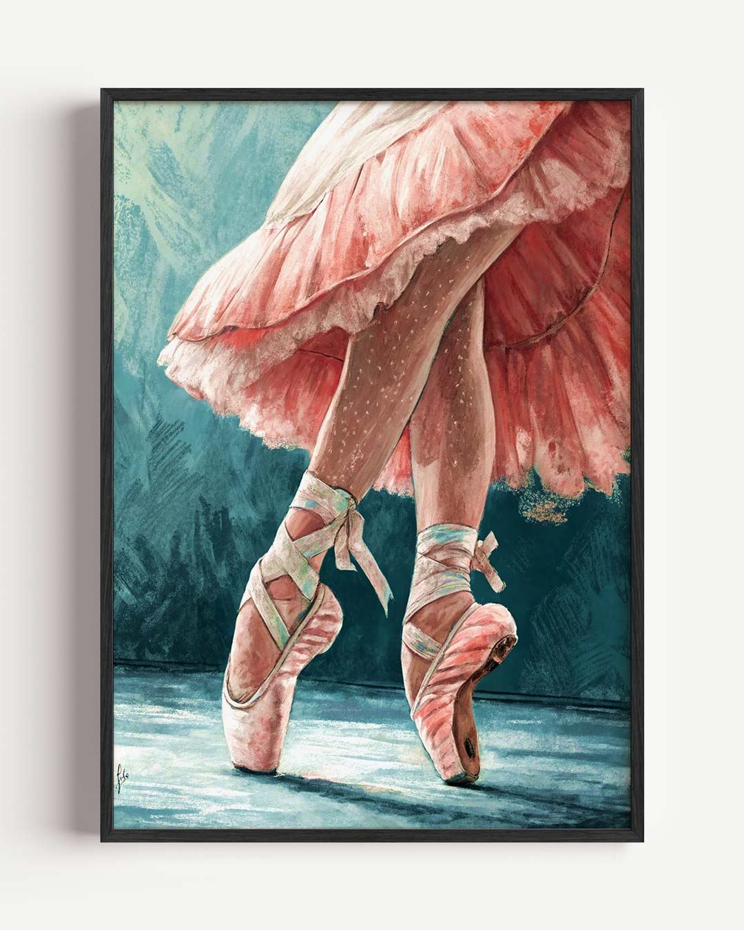 Elegante Balletschoenen – paas portret poster als wanddecoratie