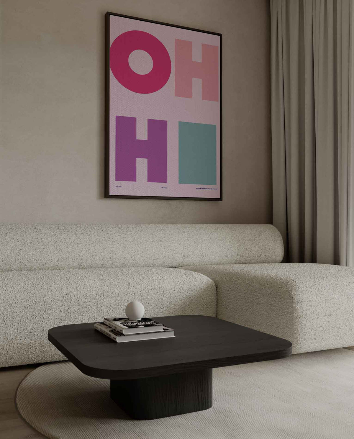 OH HI – canvas wanddecoratie in portret formaat